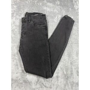 Valabasas Jeans Mens 32 Black Distressed Skinny Fit Frayed Hem Ripped Knee Pants